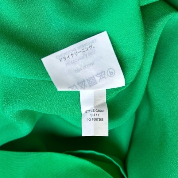 J Crew Faille One-Shoulder Ruffle Dress Size 8P Cocktail Sheath Kelly Green - Picture 14 of 14